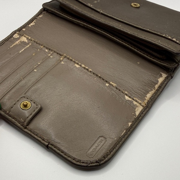 Coach Madison Pleated Leather Accordion Zip Wallet - Picture 11 of 11